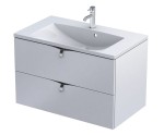 Oristo Szafka wisząca podumywalkowa SIENA 80 cm, dwie szuflady BIAŁY MAT OR45-SD2S-80-2-DARMOWA DOSTAWA