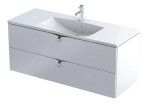 Oristo Szafka wisząca podumywalkowa SIENA 120 cm, dwie szuflady BIAŁY MAT OR45-SD2S-120-2-DARMOWA DOSTAWA