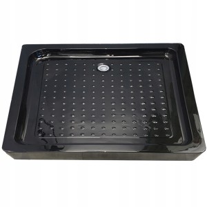 Hydrosan Brodzik prostokątny SXL03C 80x100x15 czarny, z syfonem