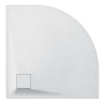 Hydrosan Brodzik półokrągły ALBA 90x90x3,2 biały, struktura kamienia, z syfonem