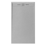 Hydrosan Brodzik prostokątny DEKO 90x120x3 szary, struktura kamienia, z syfonem