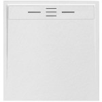 Hydrosan Brodzik kwadratowy DEKO 90x90x3 biały, struktura kamienia, z syfonem