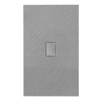 Hydrosan Brodzik prostokątny JUKO 100x120x2,6 szary, struktura kamienia, z syfonem