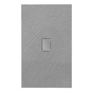 Hydrosan Brodzik prostokątny JUKO 100x120x2,6 szary, struktura kamienia, z syfonem
