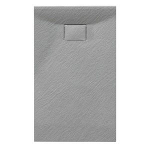 Hydrosan Brodzik prostokątny JUKO 80x140x2,6 szary, struktura kamienia, z syfonem