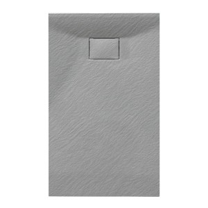 Hydrosan Brodzik prostokątny JUKO 90x140x2,6 szary, struktura kamienia, z syfonem