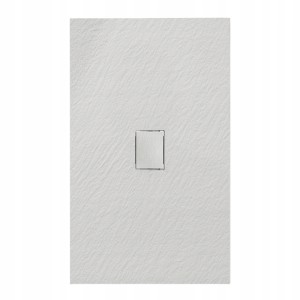 Hydrosan Brodzik prostokątny JUKO 100x120x2,6 biały, struktura kamienia, z syfonem