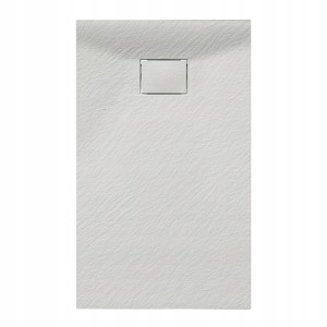 Hydrosan Brodzik prostokątny JUKO 70x120x2,6 biały, struktura kamienia, z syfonem