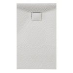 Hydrosan Brodzik prostokątny JUKO 80x140x2,6 biały, struktura kamienia, z syfonem