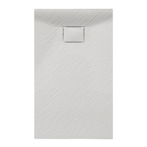 Hydrosan Brodzik prostokątny JUKO 90x140x2,6 biały, struktura kamienia, z syfonem