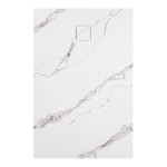 Hydrosan Brodzik prostokątny MAR-RIKO 80x100x2,6 biały, wzór marmuru, z syfonem