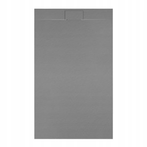 Hydrosan Brodzik prostokątny MIKO 90x100x2,6 szary, struktura kamienia, z syfonem