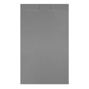 Hydrosan Brodzik prostokątny MIKO 90x110x2,6 szary, struktura kamienia, z syfonem