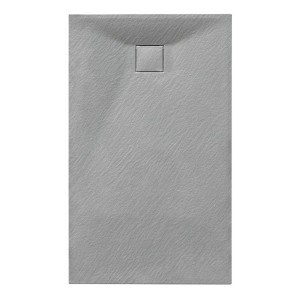Hydrosan Brodzik prostokątny RIKO 70x120x2,6 szary, struktura kamienia, z syfonem