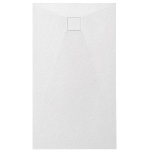 Hydrosan Brodzik prostokątny RIKO 70x100x2,6 biały, struktura kamienia, z syfonem