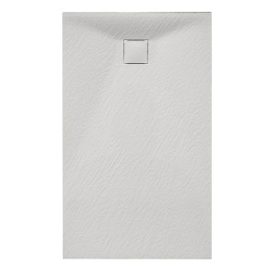 Hydrosan Brodzik prostokątny RIKO 70x110x2,6 biały, struktura kamienia, z syfonem