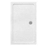 Hydrosan Brodzik prostokątny SILK 80x110x5 biały, struktura kamienia, z syfonem