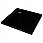 Hydrosan Brodzik kwadratowy ST02A 80x80x5 czarny, z syfonem