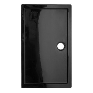 Hydrosan Brodzik prostokątny ST03D 80x130x5 czarny, z syfonem