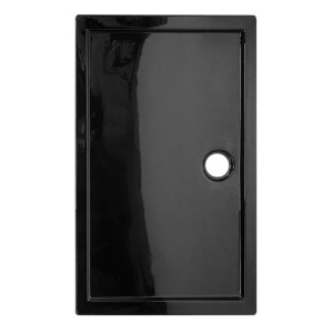 Hydrosan Brodzik prostokątny ST04C 90x120x5 czarny, z syfonem