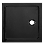 Hydrosan Brodzik kwadratowy ST06A 100x100x5 czarny, z syfonem