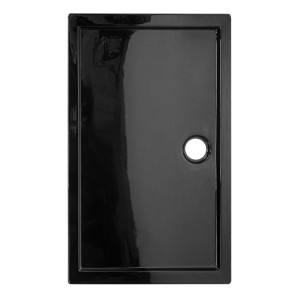 Hydrosan Brodzik prostokątny ST06C 100x120x5 czarny, z syfonem