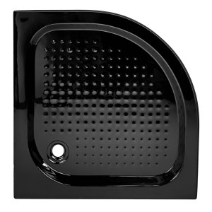 Hydrosan Brodzik półokrągły SXL01B 90x90x15 czarny, z syfonem