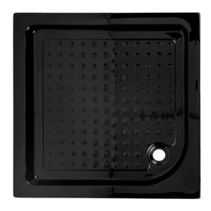 Hydrosan Brodzik kwadratowy SXL02A 80x80x15 czarny, z syfonem