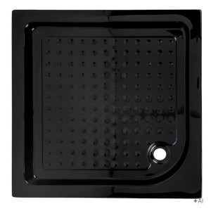 Hydrosan Brodzik kwadratowy SXL02C 100x100x15 czarny, z syfonem