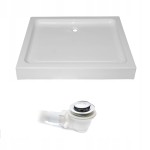 Hydrosan Brodzik prostokątny SXL04C 90x120x15 biały, z syfonem