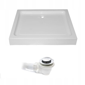 Hydrosan Brodzik prostokątny SXL04C 90x120x15 biały, z syfonem