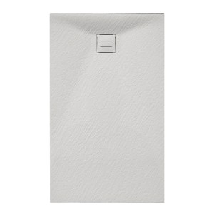 Hydrosan Brodzik prostokątny RIKO 90x150x2,6 biały, struktura kamienia, z syfonem