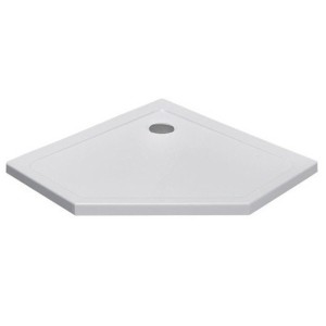 Hydrosan Brodzik pięciokątny ST07C 100x100x5 biały, z syfonem