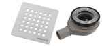 POLYSAN Syfon brodzikowy FLEXIA 90 mm DN40 maskownica kwadratowa stal nierdzewna mat