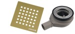 POLYSAN Syfon brodzikowy FLEXIA 90 mm DN40 maskownica kwadratowa złoty