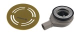 POLYSAN Syfon brodzikowy FLEXIA 90 mm DN40 maskownica okrągła złoty mat
