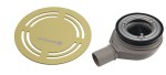 POLYSAN Syfon brodzikowy FLEXIA 90 mm DN40 maskownica okrągła złoty