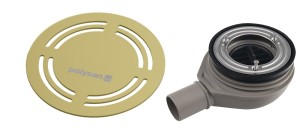 POLYSAN Syfon brodzikowy FLEXIA 90 mm DN40 maskownica okrągła złoty