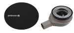 POLYSAN Syfon brodzikowy MIRAI 90 mm DN40 czarny mat
