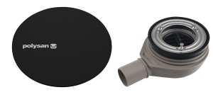 POLYSAN Syfon brodzikowy MIRAI 90 mm DN40 czarny mat