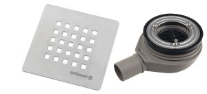 POLYSAN Syfon brodzikowy TRENECA 90 mm DN40 stal nierdzewna mat