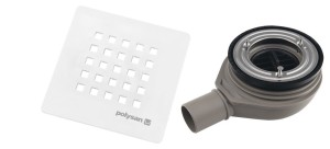 POLYSAN Syfon brodzikowy TRENECA 90 mm DN40 biały mat