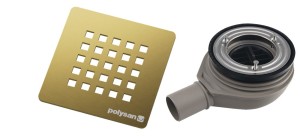 POLYSAN Syfon brodzikowy TRENECA 90 mm DN40 złoty mat