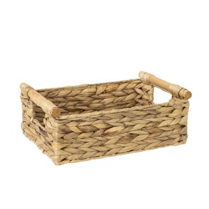 Corsan - Koszyk z hiacyntu wodnego 501 z drewnianą rączką 31x21x12 cm 501S