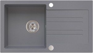PINO 160 SzaryZlew granitowy 77×44 cm Wpuszczany Syfon GRATIS