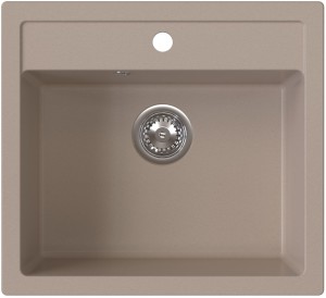 DITTO 60 Zlew granitowy Beż 56×51 cm Syfon Gratis