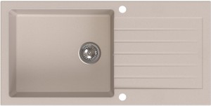 PINEKO 160 LONG Beżowy 100x50x21,5cm Zlew granitowy Syfon GRATIS