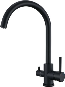 RUVETTI - ANTILIA FULL BLACK Bateria kuchenna , pod filtr wody, 2w1, 360°, jednouchwytowa, głowica ceramiczna