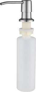 RUVETTI - Dozownik płynu IRYS stal szczotkowana 350 ml, montowany w blat, napełnianie od góry, nowoczesny design