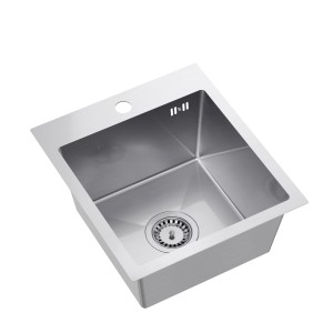 RUVETTI - LOOK 40 – zlewozmywak stalowy 400×450 mm FM (wpuszczany / na równi z blatem), przelew klasyczny, syfon save space